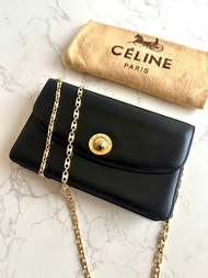 稀有古董包 Celine黑色大星球凱旋門包 側背包 斜背包 中古二手包
