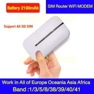 4G Mifi Wifi Router 150Mbps 2100mah Modem Car Mobile Wifi Wireless Hotspot Wireless Mifi With Sim Card Slot