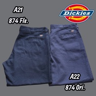 [Used A21 A22] Dickies 874 Flex Pants Waist 42"/874tm Original Fit 42" Navy Blue Color Authentic Bra