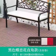 Kerusi Taman Luaran Seni Besi Kerusi Panjang Halaman Bangku Kerusi Berkembar Balkoni Santai Sandaran