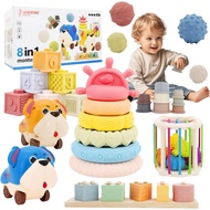 LUCKFUTURE Premium Baby Toys for 6-18 Months, 8 in 1 Montessori Toys Set,