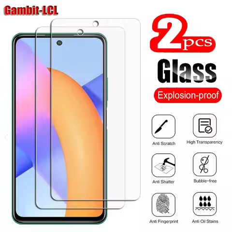 2Pcs Original Protective Tempered Glass For Huawei P Smart 2021 Honor 10X Lite Y7A 6.67" DNN-LX9 Scr