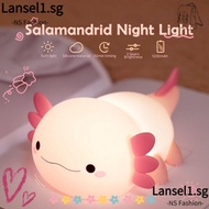 LANSELL Nursery Sleeping Lamp, Cute Axolotl Silicone Night Light,  Touch Control for Baby Child Nigh
