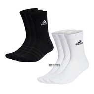 ADIDAS LOGO SOCKS Sports Thick-Soled Stockings White Black Three Pairs One Set HT3446 IC1310 DOT Gat