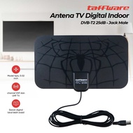 Antena TV Digital Indoor DVB-T2 25dB Spider V2.0 Jack Male Panjang kabel: 2.86 meter - TFL-D139 - Black-S272