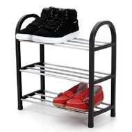 42CM Shoe Rack Shelf 3 Tier Shoes Storage Black Plastic Closet Multi-Storey