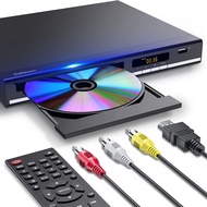 Delleson DVD Player, HDMI DVD Players for TV with Microphone &amp; USB Input, All Region Free Disc Player, Support NTSC/PAL System HD 1080P with HDMI &amp; AV Cable and Remote Control