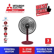 Mitsubishi 16” Electric Desk Fan Classy Grey / Classy Red  D16A-GB-P(CY-GY) / D16A-GB-P(CY-RD)