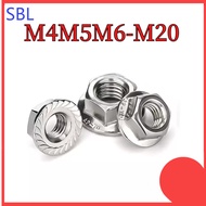 [SS-HX] Reverse Threaded Flange Nut 304 Stainless Steel Nut M4M5M6-M20