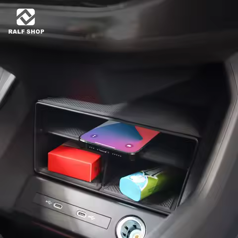 Suitable for Audi Q5/Q4 Etron central control storage box, door armrest box, water cup holder mat, s