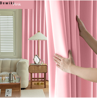 黑色窗帘99.9%遮光现成的环式钩和杆式UV防护简单窗帘250cm x 100cm GDeal Premium Quality Ready Made Curtain Elegant Design fo