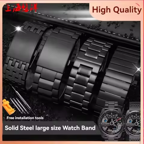 Solid Stainless Steel Watch Strap for DIESEL Male Large Size Dial DZ7395 DZ7370 DZ4323 DZ4283 Bracel