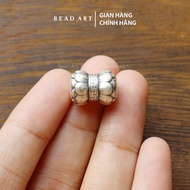[1 Cái] 13.3x9.5MM Charm Hoa Sen Bạc 999 Phối Vòng Tay Phong Thuỷ Chuỗi Hạt - Bead Art