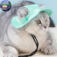 Warmwing Cat Hat Dog Sun Hat Ear-Exposing Head Cover Pet Fisherman Hat Head Accessory SG