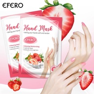 {CIUYA} EFERO 8Pairs Strawberry Hand Mask Cream Moisturizing Whitening Hand Spa Gloves Dead Skin Rem