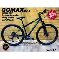 BASIKAL MTB SIZE 27.5 8SPEED  BICYCLE MOUNTAIN BIKE GOMAX 2701 ALLOY FRAME MTB BASIKAL HYDRAULIC BRA