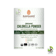 Rawganiq Organic Chlorella Powder ผง สาหร่ายคลอเรลล่า ออร์แกนิค ขนาด 100 กรัม ผสมในสมูทตี้ เครื่องดื