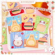Sticky Cute Animal MotifNotes Cute Cat Puppy Rabbit Bunny Food Soft Bread Bear 30 Sheets 8x9cm Notes