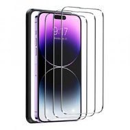 ALOK - 14PMF (3片裝) Apple iPhone 14 Pro Max 6.7吋 保護貼高清全屏黑邊Glass Pro+ 9H鋼化玻璃手機手提電話螢幕保護貼