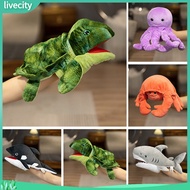 livecity|  Whale Hand Puppet Plush Hand Puppet Sea Hand Puppets for Kids Shark Whale Turtle Octopus Crab Role Playing Pretend Play Dolls for Storytelling Perfect Gifts for Children