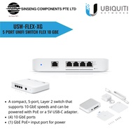 Ubiquiti UniFi 10G Network Switch 5 Port Switch Flex 10GbE [Model:USW-FLEX-XG] - (1YR Local Warranty