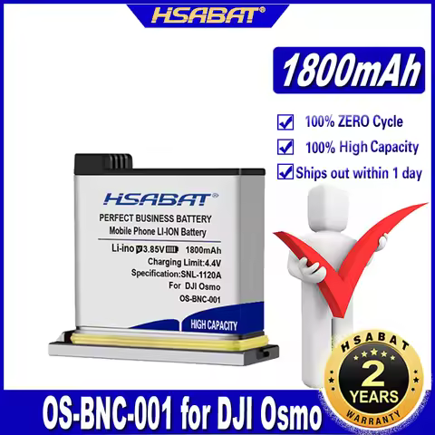 HSABAT OS-BNC-001 1800mAh Battery for DJI Osmo Action Camera Accessories Batteries