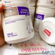 Viên bột hỗ trợ tăng chiều cao lysine bio island úc lysine starter for kids 150g bột lysine step up