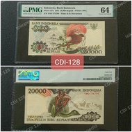 Uang Kuno 20000 Rupiah CendrawasihMerah 1995 PMG 64