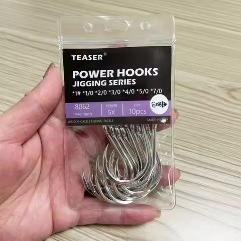 OBSESSION 8062 5X 10pcs/bag 1# 1/0-9/0 High Carbon Steel Heavy Jigging Strong Hook Saltwater Big Gam