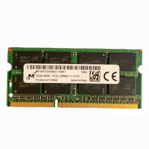 Micron RAMS DDR3 16GB 1600MHz Laptop Memory DDR3 16GB 2RX8 PC3L-12800S-11-13 SODIMM 1.35V 1PCS