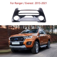 Carbon Fiber Center Console Panel Button Frame Cover Trim for Ford Ranger / Everest 2015-2021 Access