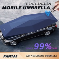 Universal Car Automatic Awning Cover Outdoor Sunshade Umbrella Heat-proof Canopy Rain-proof Car Roof Protective Tent