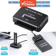 M2 NVMe NGFF to USB 3.1 10Gbps Direct Plug 2.5 inch SATA SSD Adapter for 2230 2242 2280 22110 M.2 En
