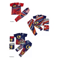 Baju Merdeka kanak-kanak lelaki dan perempuan, 2tahun sehingga 8 tahun