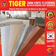 [KEPING] TIGER 2MM VINYL FLOORING SELF ADHESIVE 36pcs 54sqft/THICK/HOME DECO/STICK WOOD FEEL FLOORIN