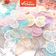 10Pcs 46x39mm Exquisite Butterfly Knit Embroidered Patches for DIY Headwear  Decor Clothing Hat Acce