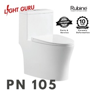 PN-105 Rimless Toilet Bowl - Rubine NEW Product! (FREE DELIVERY)