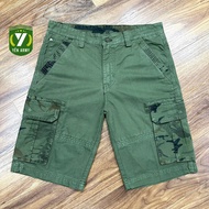 Men's Khaki Pocket Pants Moss Green - Code QS021