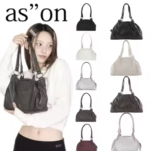 Korean Japan Ason Bag Street Style AS Leather Tote Handbag Large Capacity Motorcycle Wanderlust Mini
