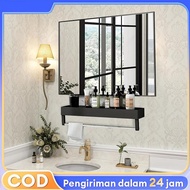 【penjual lokal】Cermin Kamar Mandi Aesthetic Cermin Kamar Mandi Dan Rak 50*70 cermin Aesthetic Dindin