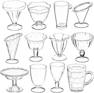 Alipis Dollhouse Miniature Mug Glasses - 12pcs Miniature Cups Dollhouse Miniature Wine Glass Drink C
