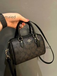 Coach蔻馳女包新款迷你mini波士頓桶包