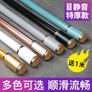 Bathroom Curtain Rod Roman Rod Thickened Aluminum Alloy Curtain Rod Single Rod Double Rod Mute Track Delivery Accessories