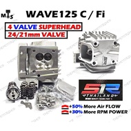👍WAVE125 4V S1R / LEO 4V 65mm/68mm HEAD BLOCK WAVE125 W125 4 Valve Racing Head Cylinder Wave125 W125