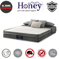 OL HOME Honey Spinal Wave Firm Posture Support 9" Spring Mattress - Ready Stock