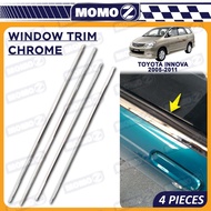 Car Toyota INNOVA 2005 - 2011 Window Trim Chrome Lining Door Belt Moulding Accessories Automotive 4P