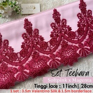 TEMA PINK SET KAIN PASANG DAN LACE BAJU KURUNG MODEN NILAH TUNAG KAHWIN SEDONDON RAYA MAJLIS KAHWIN