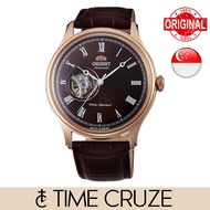 [Time Cruze] Orient Envoy Collection Automatic Open Heart Brown Leather Strap Men Watch FAG00001T0 AG00001T