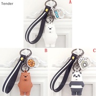 [MissPumpkin] we bare bears keyrings ice bear key chain lanyard bag pendants ornaments collect [Preferred]
