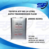 TOYOTA ATF WS AUTO TRANSMISSION FLUID (4 LITRE) VIOS 07-15Y ALTIS 08-12Y ZZE142 CAMRY ACV40 ACV51 08